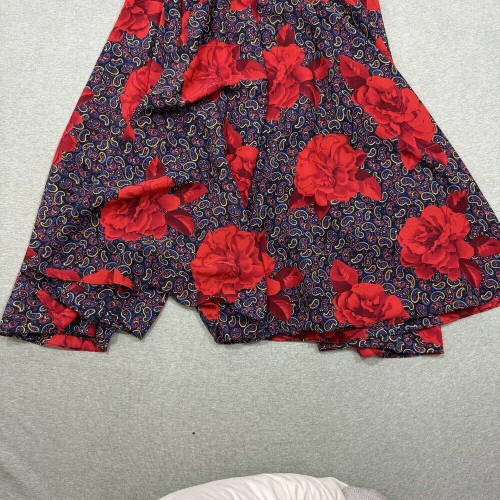 70's Kono New York Drop Waist Dress Midi 3/4 Sleeve Medium - Picture 9 of 10